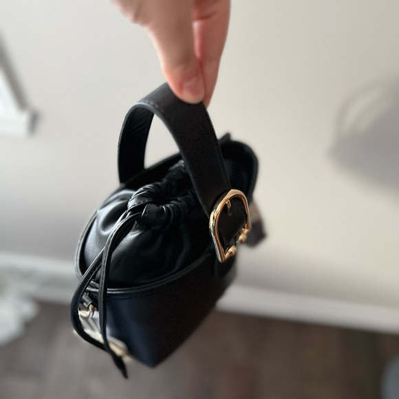 New Vegan Leather Black Small Purse Hand Shoulder Crossbody - Picture 7 of 8